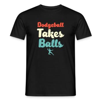 Le ballon au prisonnier prend des balles - T-shirt homme - noir - Devant - AI Model Male 178 light (178cm)
