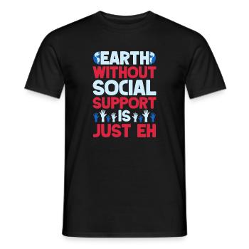 Quota de travailleurs sociaux sans n’est que du travail social - T-shirt homme - noir - Devant - AI Model Male 178 light (178cm)