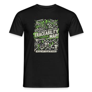 Traceability Map - Männer T-Shirt - Schwarz - Vorne - AI Model Male 178 light (178cm)