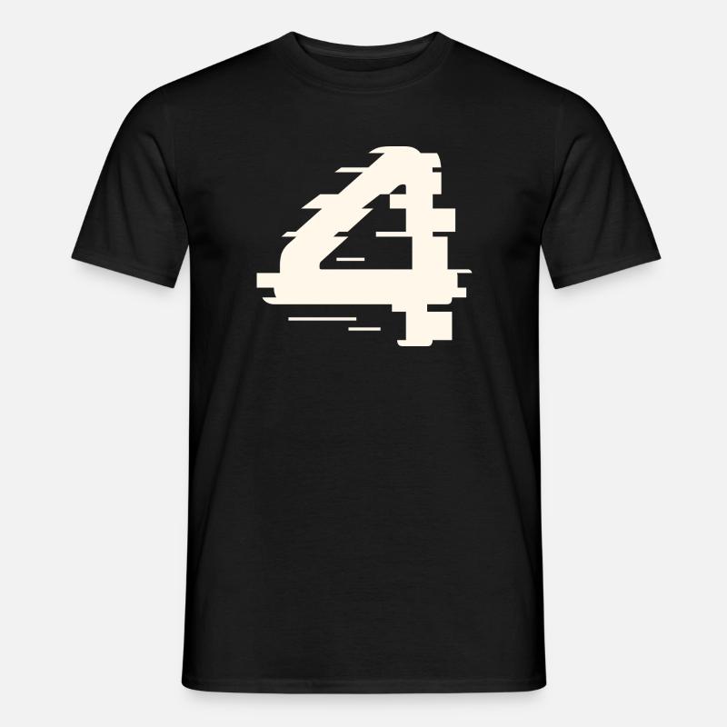 4 - Männer T-Shirt - Schwarz