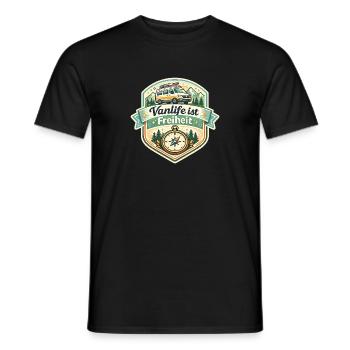 Vanlife ist Freiheit - Männer T-Shirt - Schwarz - Vorne - AI Model Male 178 light (178cm)