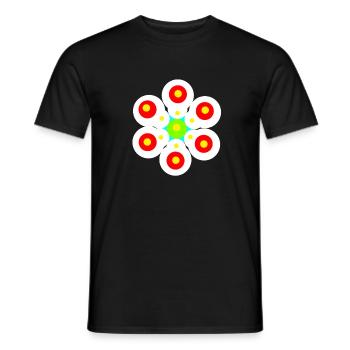Retro Blume Kinder Blumen Kids - Männer T-Shirt - Schwarz - Vorne - AI Model Male 178 light (178cm)