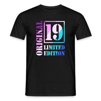 19th Birthday Boy Girl Teenager Original 19 - Men's T-Shirt - black - Front - AI Model Male 178 light (178cm)