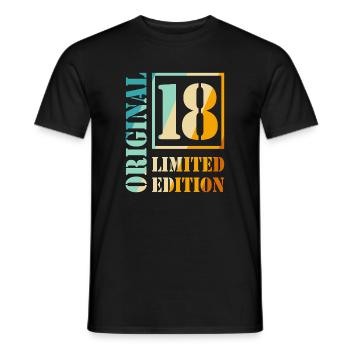 18. Geburtstag Junge Mädchen Teenager Original 18 - Männer T-Shirt - Schwarz - Vorne - AI Model Male 178 light (178cm)