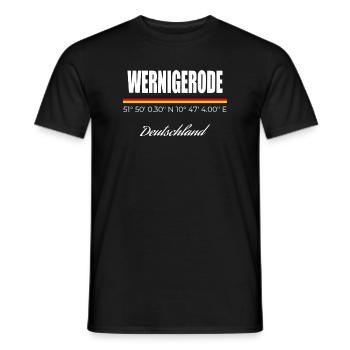 Wernigerode - Männer T-Shirt - Schwarz - Vorne - AI Model Male 178 light (178cm)