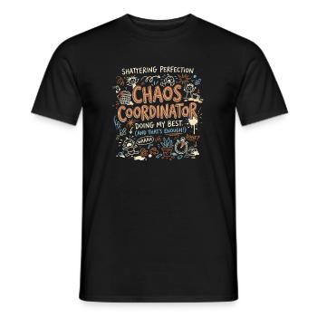 Chaos Coordinator - Männer T-Shirt - Schwarz - Vorne - AI Model Male 178 light (178cm)