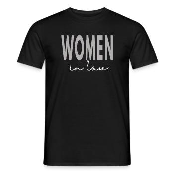 Women In Law Lawyer School Student Attorney - Men's T-Shirt - black - Front - AI Model Male 178 light (178cm)