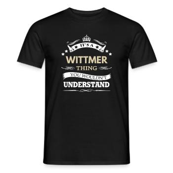 Wittmer, c’est une chose que tu ne comprendrais pas - T-shirt homme - noir - Devant - AI Model Male 178 light (178cm)