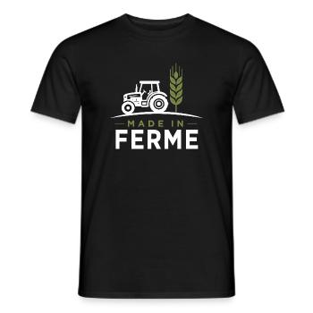 Made in Farm Humor Farming, Tractor, Wheat - Men's T-Shirt - black - Front - AI Model Male 178 light (178cm)