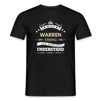 C’est une chose Warren que tu ne comprendrais pas - T-shirt homme - noir - Devant - AI Model Male 178 light (178cm)