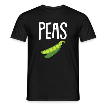 Peas in a Pod Pop Graphic - Men's T-Shirt - black - Front - AI Model Male 178 light (178cm)