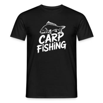Karpfenangeln Grafik Shirt - Männer T-Shirt - Schwarz - Vorne - AI Model Male 178 light (178cm)