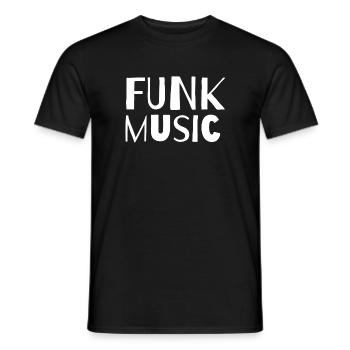 Funk-Musik Kühne Retro-Typografie - Männer T-Shirt - Schwarz - Vorne - AI Model Male 178 light (178cm)