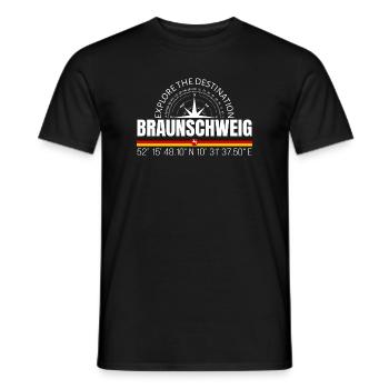 Braunschweig - T-shirt homme - noir - Devant - AI Model Male 178 light (178cm)