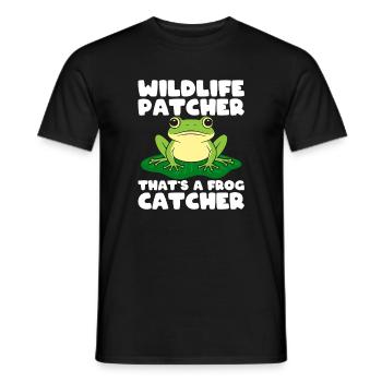Frog Catcher Wildlife Patcher Catcher Frog - Männer T-Shirt - Schwarz - Vorne - AI Model Male 178 light (178cm)