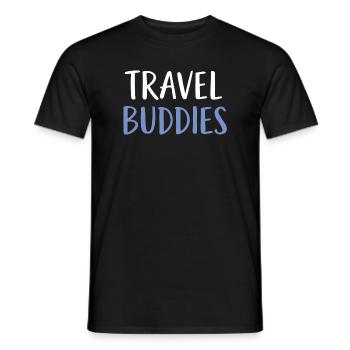 Travel buddies - Männer T-Shirt - Schwarz - Vorne - AI Model Male 178 light (178cm)