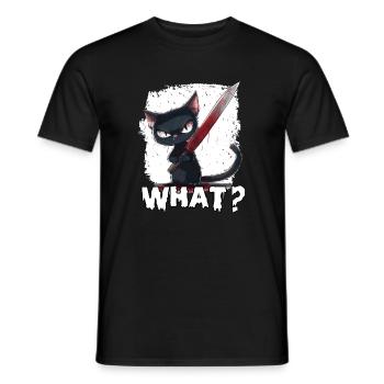Horror Cat Halloween Party T Kitten Costume - Men's T-Shirt - black - Front - AI Model Male 178 light (178cm)