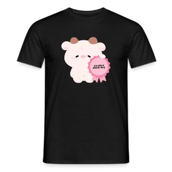 Zertifizierte Braucht Umarmung Kuh - Männer T-Shirt - Schwarz - Vorne - AI Model Male 178 light (178cm)