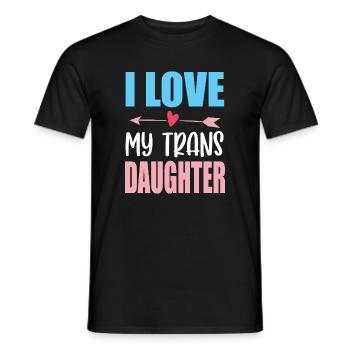 LGBT-Pride-Monat – Ich liebe meine trans Tochter - Männer T-Shirt - Schwarz - Vorne - AI Model Male 178 light (178cm)