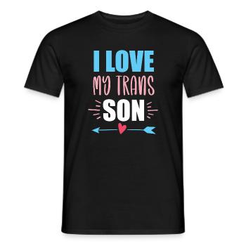LGBT-Pride-Monat – Ich liebe meine trans Tochter - Männer T-Shirt - Schwarz - Vorne - AI Model Male 178 light (178cm)