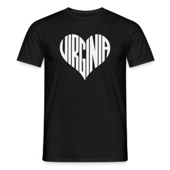 Virginia Heart Design - T-shirt homme - noir - Devant - AI Model Male 178 light (178cm)