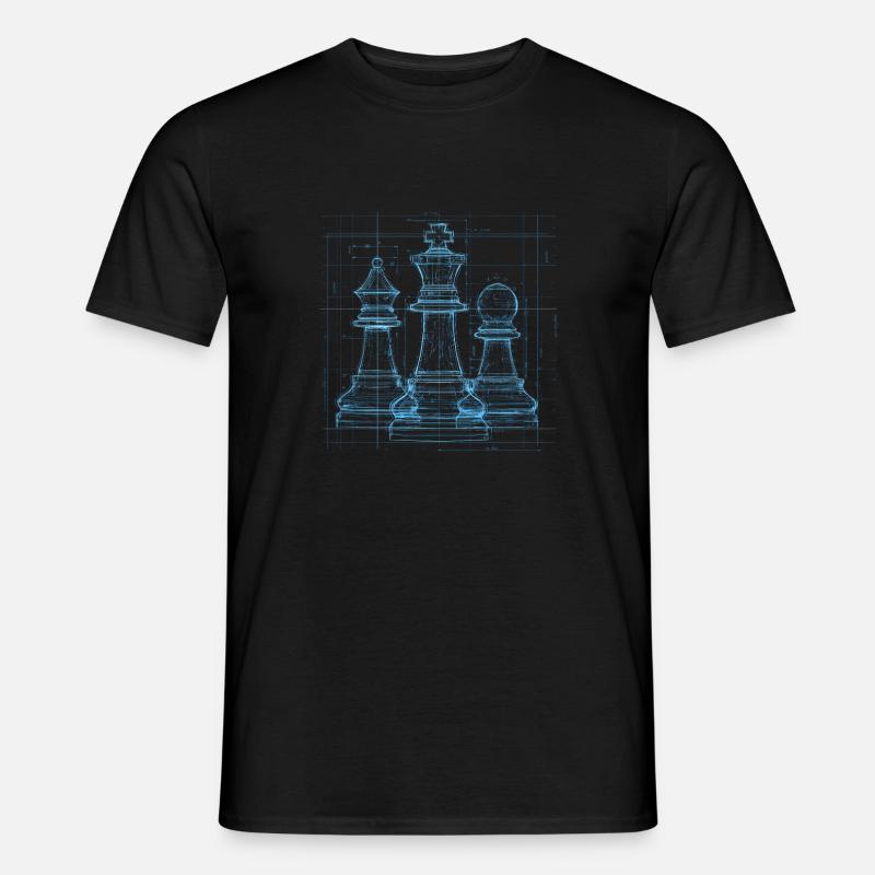Cadeau Plan d’échecs pour hommes - T-shirt homme - noir