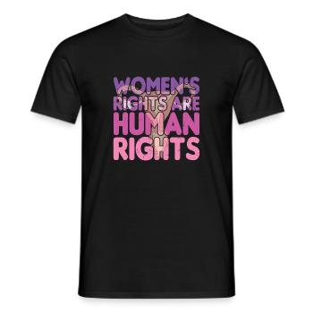 Les droits des femmes sont des droits humains - T-shirt homme - noir - Devant - AI Model Male 178 light (178cm)