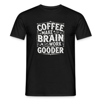 Coffee Saying - Funny Vintage Coffee Lover - Men's T-Shirt - black - Front - AI Model Male 178 light (178cm)