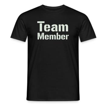 Team member Typo Collection - Men's T-Shirt - black - Front - AI Model Male 178 light (178cm)