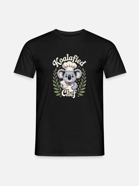 Funny Koalafied Chef Cute Koala Chef - Men's T-Shirt - black