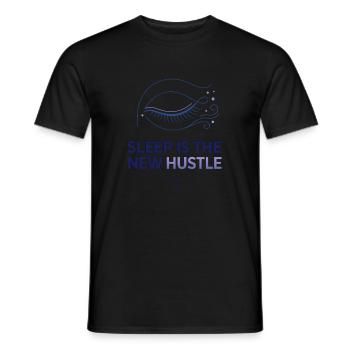 Sleep Is The New Hustle - Men's T-Shirt - black - Front - AI Model Male 178 light (178cm)