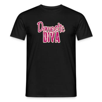 Domestic Diva - Men's T-Shirt - black - Front - AI Model Male 178 light (178cm)