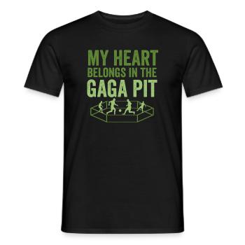Mein Herz gehört in die Gaga-Grube - Männer T-Shirt - Schwarz - Vorne - AI Model Male 178 light (178cm)