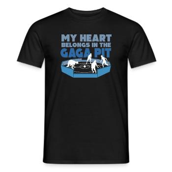 Mon cœur appartient à la fosse de Gaga - T-shirt homme - noir - Devant - AI Model Male 178 light (178cm)