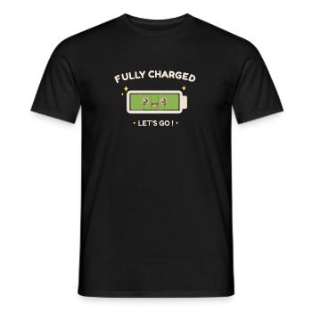 Full Battery – Ready for anything! - Men's T-Shirt - black - Front - AI Model Male 178 light (178cm)