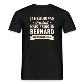 Je Ne Suis Pas Parfait Mais Je Suis Un Bernard ... - T-shirt homme - noir - Devant - AI Model Male 178 light (178cm)