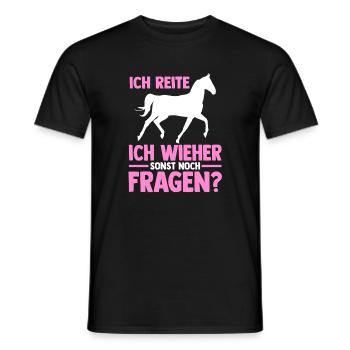 Reiten Pferdeliebhaber Reiterhof Pferde - Männer T-Shirt - Schwarz - Vorne - AI Model Male 178 light (178cm)