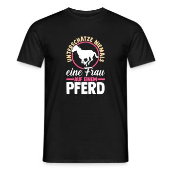 Reiten Pferdeliebhaber Reiterhof Pferde - Männer T-Shirt - Schwarz - Vorne - AI Model Male 178 light (178cm)