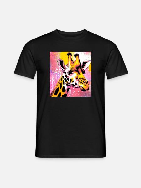giraffe - Men's T-Shirt - black