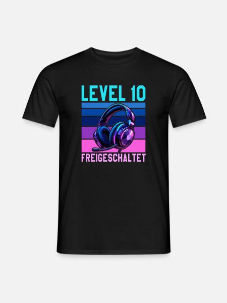 10. Geburtstag Junge Mädchen Legende Level 10 - Männer T-Shirt - Schwarz
