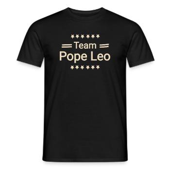 Team Pope Leo - Men's T-Shirt - black - Front - AI Model Male 178 light (178cm)