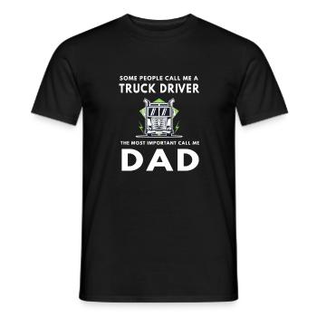 Père Héros Chauffeur de Camion - T-shirt homme - noir - Devant - AI Model Male 178 light (178cm)