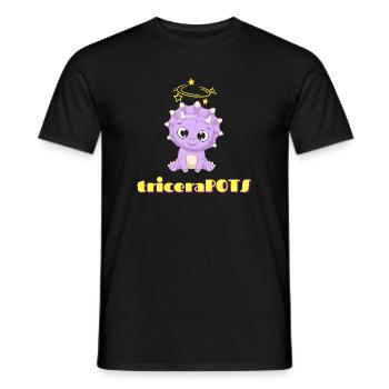 Jeu de mots drôle sur les Tricerapots - T-shirt homme - noir - Devant - AI Model Male 178 light (178cm)