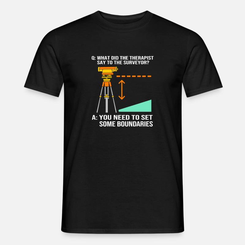 Landvermesser - Männer T-Shirt - Schwarz