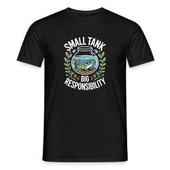 Small Tank Big Responsibility Frosch - Männer T-Shirt - Schwarz - Vorne - AI Model Male 178 light (178cm)