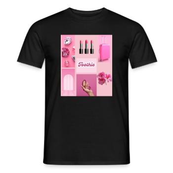Toothie Pink Glam - Men's T-Shirt - black - Front - AI Model Male 178 light (178cm)