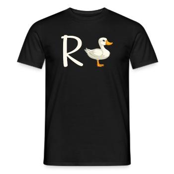 Pension with duck - Men's T-Shirt - black - Front - AI Model Male 178 light (178cm)
