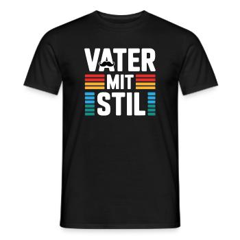 Familienvater Papa Geschenk Väter Vatertag - Männer T-Shirt - Schwarz - Vorne - AI Model Male 178 light (178cm)