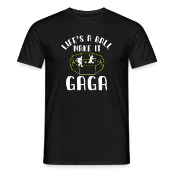 La vie est un vrai boulet, rends-la folle - T-shirt homme - noir - Devant - AI Model Male 178 light (178cm)