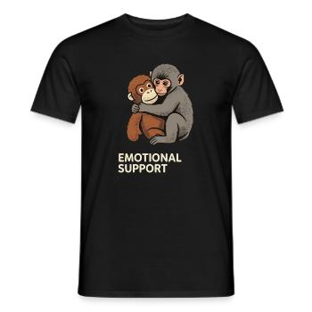 Emotional Support Baby Monkey Punch - Männer T-Shirt - Schwarz - Vorne - AI Model Male 178 light (178cm)